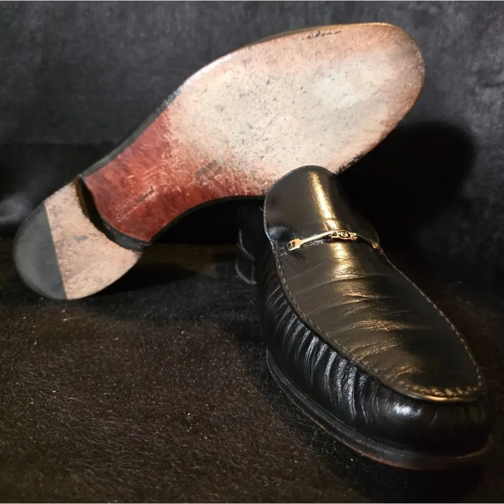 Florsheim Black Leather Men's Slip-On Loafers